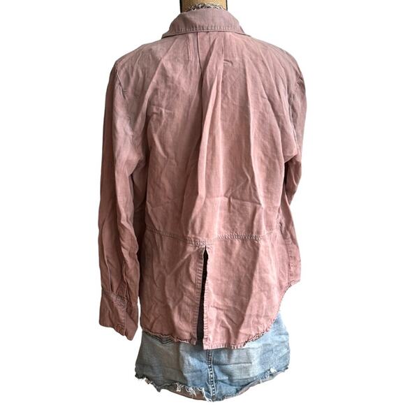 ANTHRO - BELLA DAHL women's Tencel lyocell Bella Dahl Button Down Shirt Jacket - Picture 8 of 13